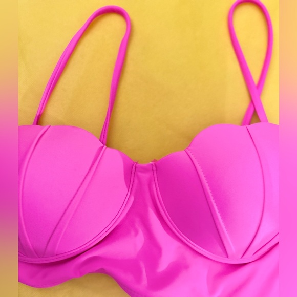 *NEW* Hot Pink Shell Bra Swimsuit - Picture 8 of 10